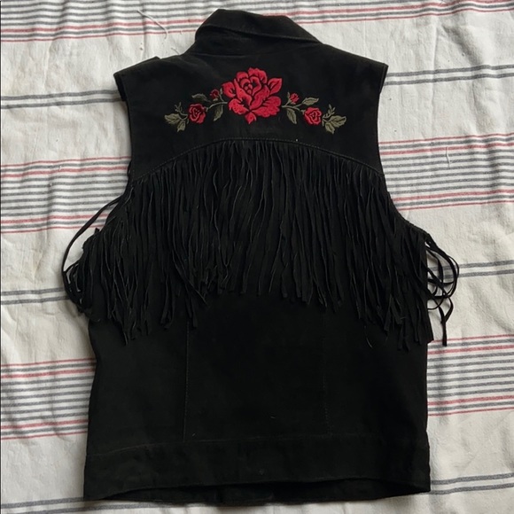 black leather vest - Picture 3 of 4